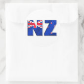 NZ-Logo-Flagge Neuseelands Runder Aufkleber (Tasche)