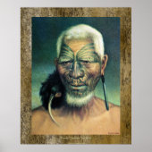 NZ Maori Chieftain Tukukino von Gottfried Lindauer Poster (Vorne)