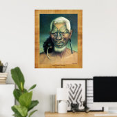 NZ Maori Chieftain Tukukino von Gottfried Lindauer Poster (Heimbüro)