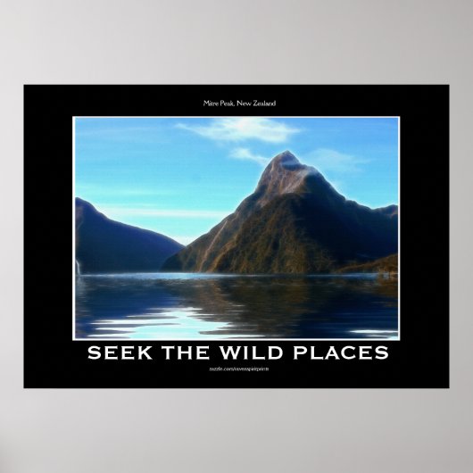 NZ Miter Peak Landschaftlich Motivierend Art Poste Poster (Vorne)
