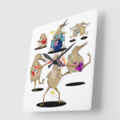 NZ Music Kiwi Band Quadratische Wanduhr (Winkel)