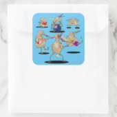 NZ Music Kiwi Band Quadratischer Aufkleber (Tasche)