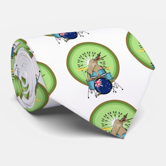 NZ Music Kiwi Drummer Krawatte (Gerollt)