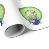 NZ Music Kiwi drumming Geschenkpapier (Rolleneckpunkt)