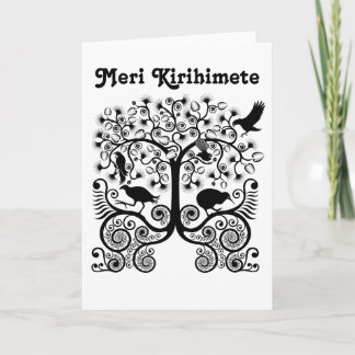 NZ Naitve Birds Weihnachtskarte Feiertagskarte