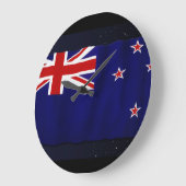 NZ - NEW ZEALAND Flag Proud Patriotic Wall Clock Große Wanduhr (Winkel)