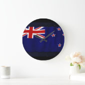 NZ - NEW ZEALAND Flag Proud Patriotic Wall Clock Große Wanduhr (Zuhause)