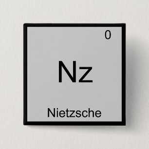 Nz - Nietzsche Lustiges Element Chemie Symbol Tee Button