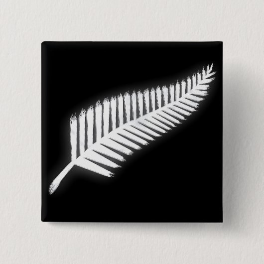 NZ Silver Fern National Emblem Patriotic Button (Vorderseite)