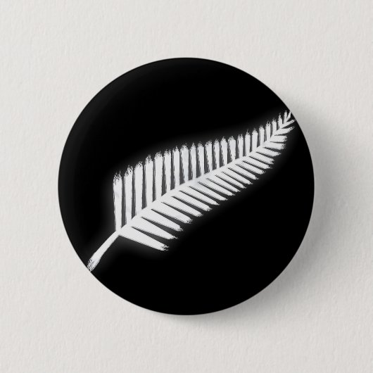 NZ Silver Fern National Emblem Patriotic Button (Vorderseite)