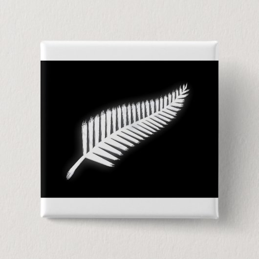 NZ Silver Fern National Emblem Patriotic Button (Vorderseite)
