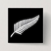 NZ Silver Fern National Emblem Patriotic Button (Vorderseite)