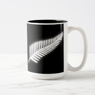 NZ Silver Fern National Emblem Patriotic Geschenk Zweifarbige Tasse