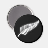 NZ Silver Fern National Emblem Patriotic Magnet (Vorderseite/Rückseite)