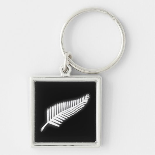 NZ Silver Fern National Emblem Patriotic Schlüssel Schlüsselanhänger (Vorne)
