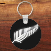 NZ Silver Fern National Emblem Patriotic Schlüssel Schlüsselanhänger (Vorderseite)