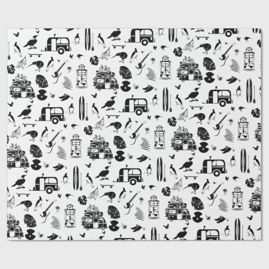 NZ-Urlaubsmuster Geschenkpapier (Flach)