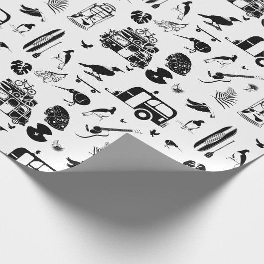 NZ-Urlaubsmuster Geschenkpapier (Ecke)