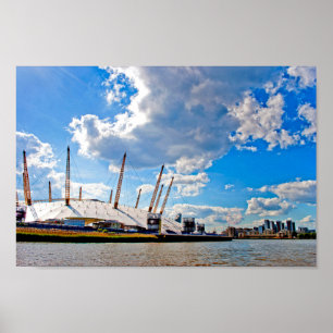 O2 Arena River Thames London Vereinigtes Königreic Poster