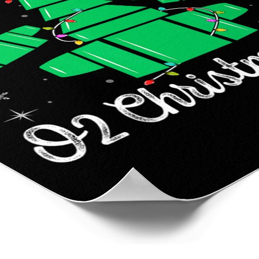 O2 Weihnachtsbaum Atemtherapeut Xmas Light Poster (Ecke)