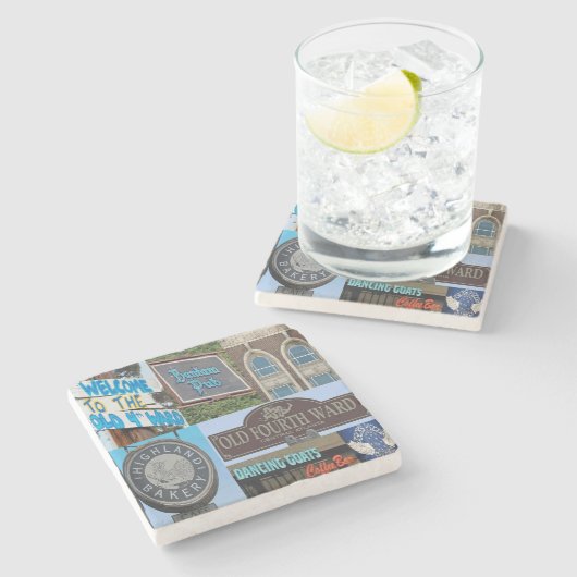 O4W, Old Fourth Ward, Old Fourth Ward Atlanta, O4W Steinuntersetzer (Seitenansicht)