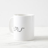 Ø\_(ツ_/ Ø schrumpfend Emoji-Symbol-Kaffeesymbole Kaffeetasse (Vorderseite Links)