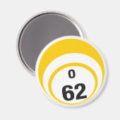 O 62 Bingo Ball Kühlschrankmagnet (Vorderseite/Rückseite)