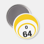 O 64 Bingo Ball Kühlschrankmagnet (Vorderseite/Rückseite)