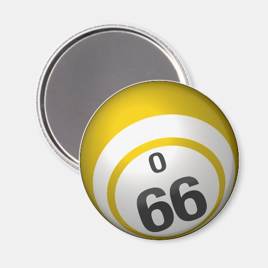 O 66 Bingo-Kugelmagnet Magnet (Vorderseite/Rückseite)