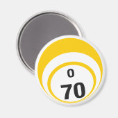 O 70 Bingo Ball Kühlschrankmagnet (Vorderseite/Rückseite)