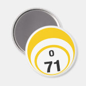 O 71 Bingo Ball Kühlschrankmagnet (Vorderseite/Rückseite)
