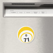 O 71 Bingo Ball Kühlschrankmagnet (In Situ (Geschirrspüler))