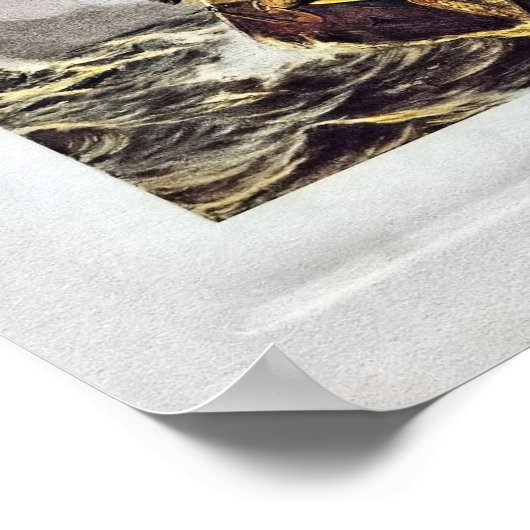 O A Wergeland, Vikings, Leif Ericson Poster (Ecke)