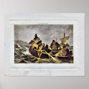 O A Wergeland, Wikinger, Leif Eriksson Poster