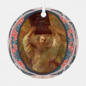 O Adonai Moses and Ten Commandments Advent Ornament Aus Metall (Vorderseite)