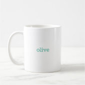 O Anfangsfloral Monogramm Kaffeetasse (Links)