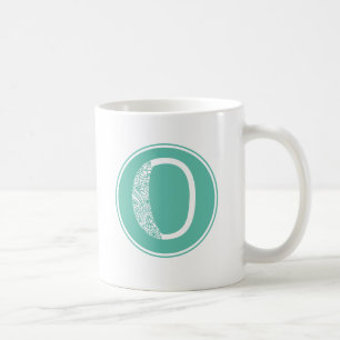 O Anfangsfloral Monogramm Kaffeetasse