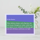 O, Augenarzt, Dankeskarte (Stehend Vorderseite)