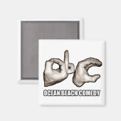 O.B.C. Magnet in Weiß (Vorderseite/Rückseite)