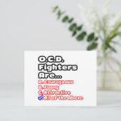O.C.D. Fighter Quiz Postkarte (Stehend Vorderseite)