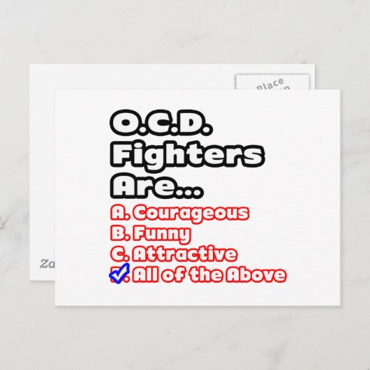 O.C.D. Fighter Quiz Postkarte (Vorne/Hinten)