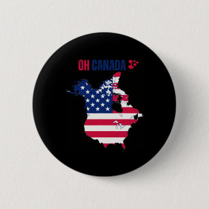 O Canada 51. Staat Funny Trump Canada Meme Shirt Button