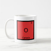 O - Canada Chemistry Element Symbol Funny Kaffeetasse (Links)
