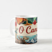 O Canada Collage – Vintage Patriotic  Kaffeetasse (Vorderseite Links)