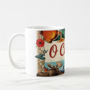 O Canada Collage – Vintage Patriotisch  Kaffeetasse