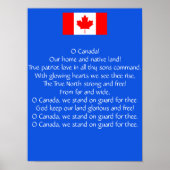 O Canada National Anthem Poster (Vorne)