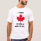 O Canada Red Leaf'' On Guard' Black Personalland T-Shirt (Vorderseite)