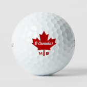 O Canada Red Maple Leaf initialisiert Golfball (Vorderseite)