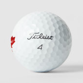 O Canada Red Maple Leaf initialisiert Golfball (Logo)