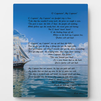 O' Captain, mein Captain von: Walt Whitman Fotoplatte